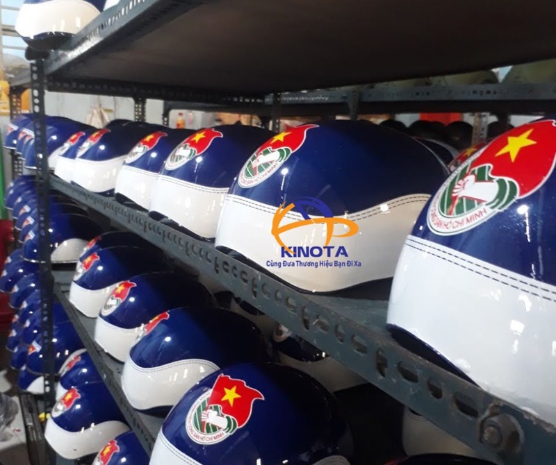 Mũ bảo hiểm quảng cáo hay nón bảo hiểm in logo màu sắc kiểu dáng theo yêu cầu