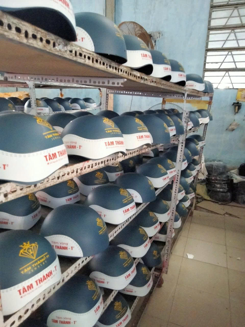 Nón bảo hiểm sự kiện số lượng lớn cho doanh nghiệp TÂM THÀNH