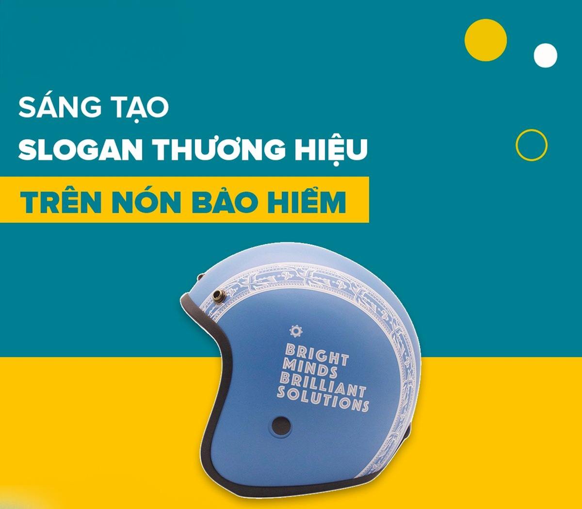 Sáng Tạo Slogan Thương Hiệu Trên Nón Bảo Hiểm Quà Tặng Quảng Cáo