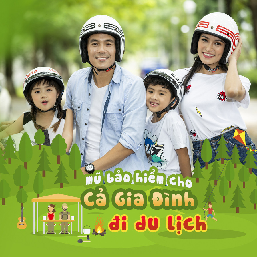 Nón bảo hiểm cả gia đình