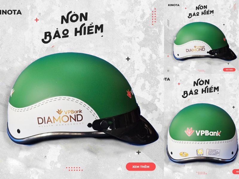 Nón Bảo Hiểm Ngân Hàng Đẹp - Xưởng Nón Bảo Hiểm KINOTA
