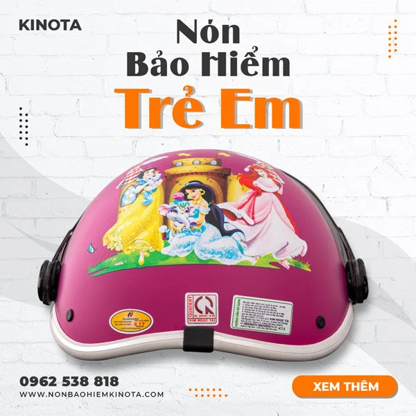 NÓN BẢO HIỂM TRẺ EM GẮN KÍNH – TE01